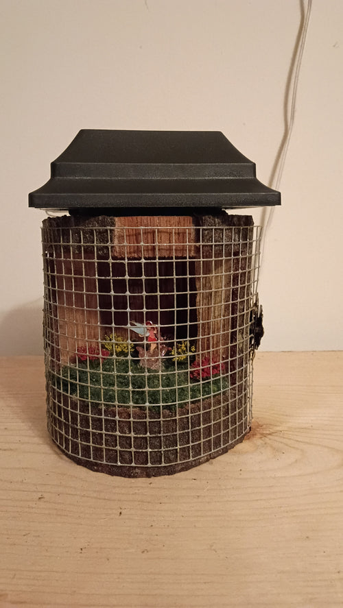 Guardian Fairy Lamp closed with wire mesh door